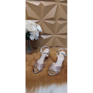 preloved heels peter kezia like new gold