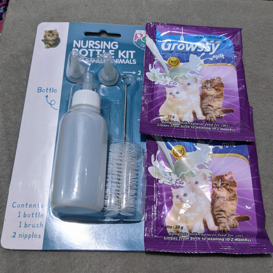 Paket Dot Susu Baby Cat - Dot susu + 2 sachet susu kucing