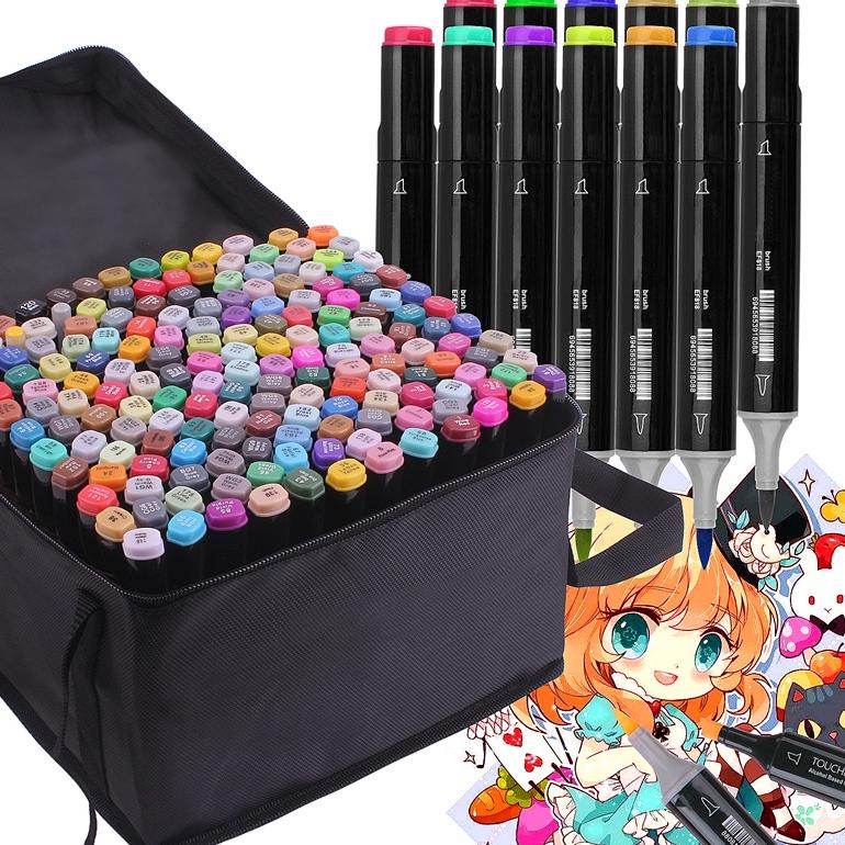 

ㅀX touch 80/60/48/36/24/12 Colors Twin Tip Pen Marker Set Dual Head Oily Alcoholic Sketch Markers Brush Pen For Draw Manga Animation Design Art Supplies BEST SELLER 3181 ⁂