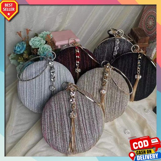 Tas Pesta Kondangan Mewah Behel Kancing Berlian Motif Mutiara Clutch Tp-801,802,803, 804 Jk 956 Y106