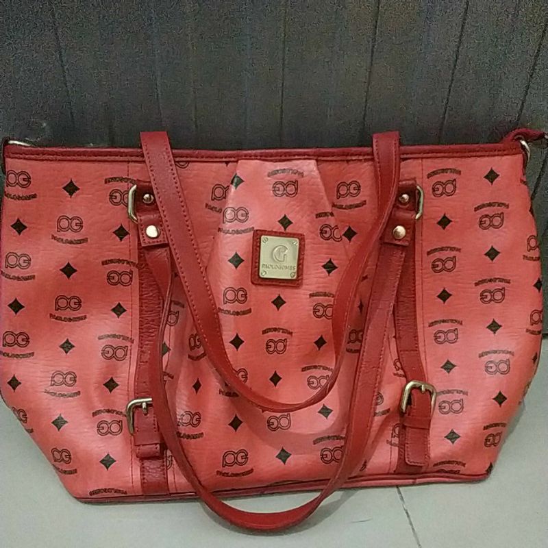 ToteBag Kuliah Brand Paolo Gomes Tas Kulit Preloved