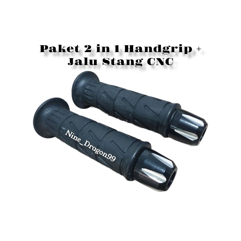 Paket Murah 2 In 1 Handgrip Grip Kaze + Jalu Stang CNC Belimbing Universal