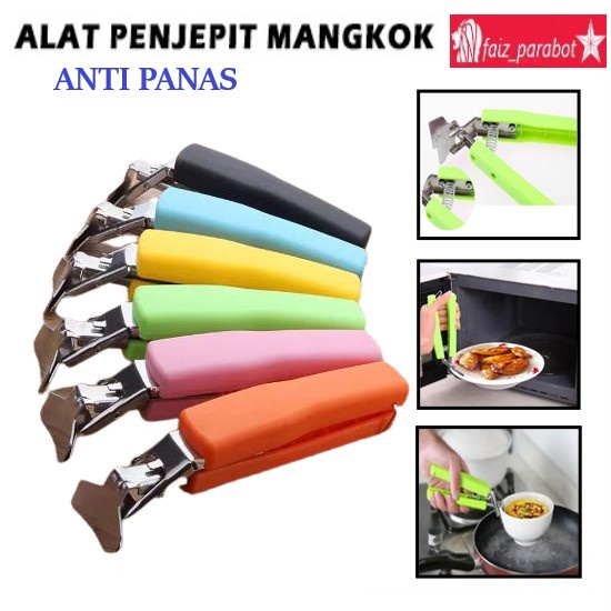 Alat Penjepit Anti Panas Capitan Mangkok Piring Dish Clamp Jepitan Jepit Dapur Pegangan Peralatan