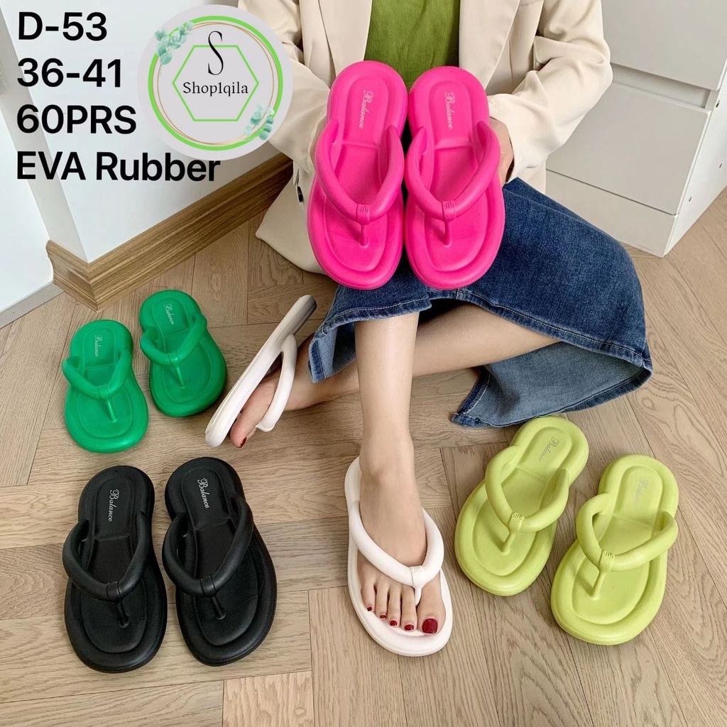 Sandal jepit eva rubber import korean style D-53 (36-41) sandal bangkok