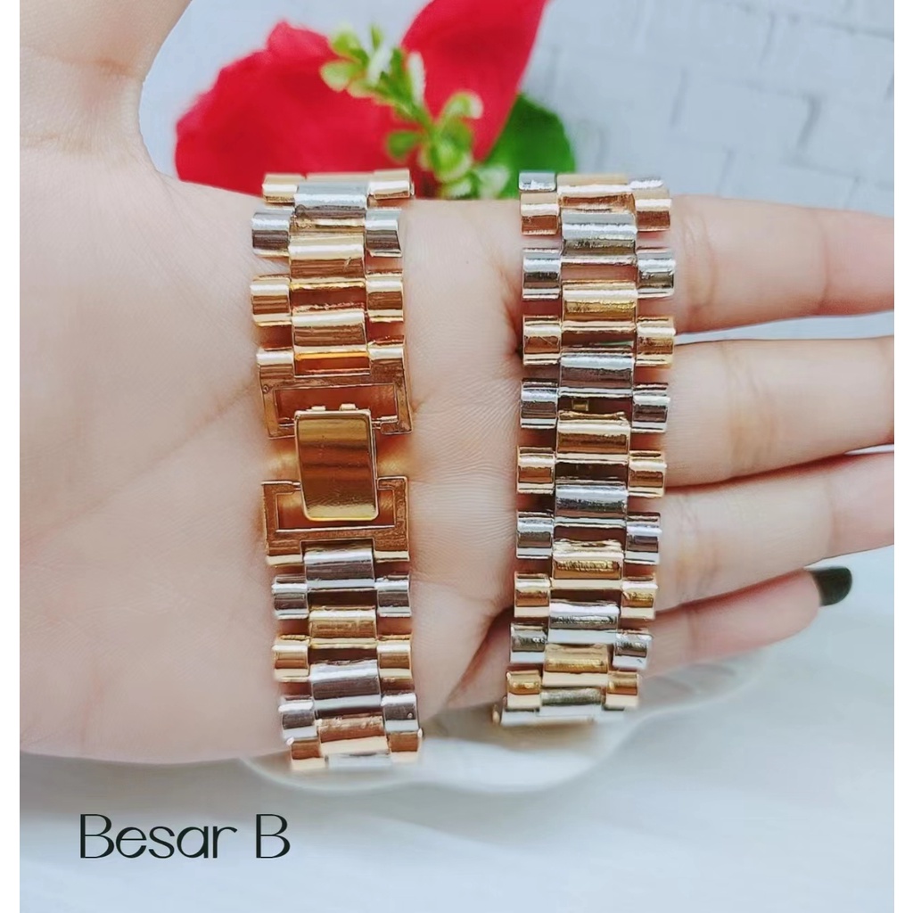 Gelang Sisk Naga Perhiasan Xuping Lapis Emas 18k A/B (Besar 16MM,Sedang 12MM)