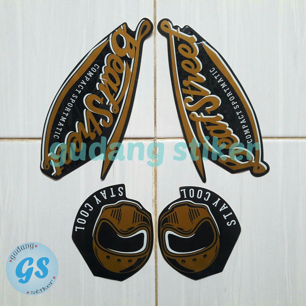 STRIPING MOTOR STIKE LIS BODY MOTOR HONDA BEAT STREET 2018 HITAM DOFF