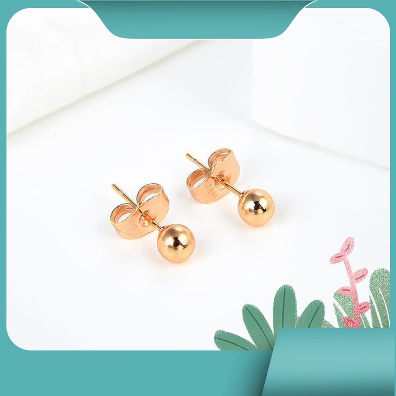 Anting tusuk xuping bulat polos gold -Kirana Jewelry
