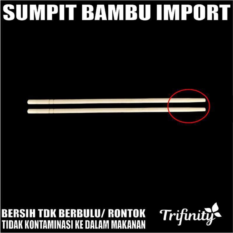 Sumpit Bambu Panda Trifinity Higienis Halus Import Murah Ball Semua Jasa Kirim