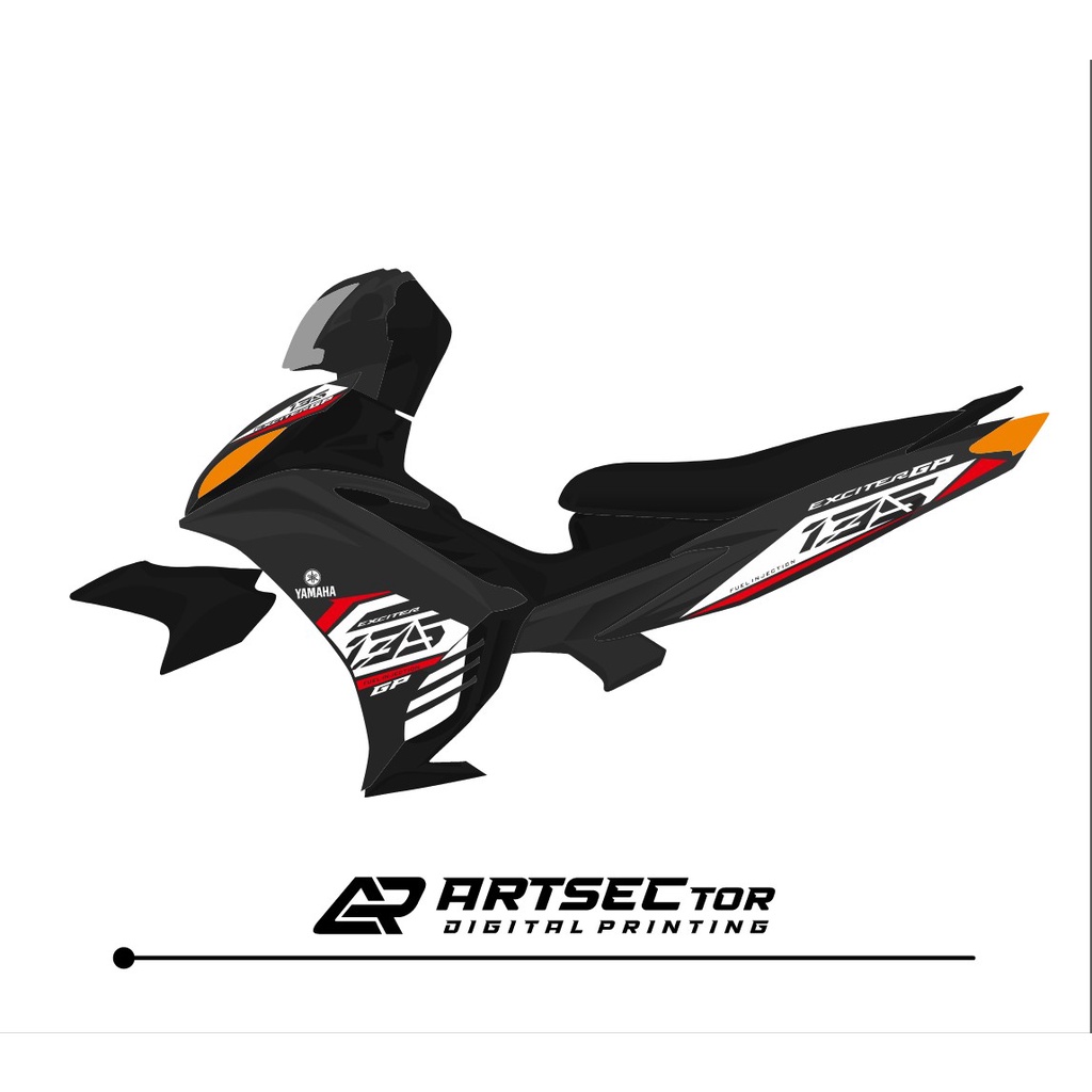 STIKER STRIPING TRANSPARAN MX NEW 135 EXCITER GP/STRIPING VARIASI JUPITER MX NEW 135