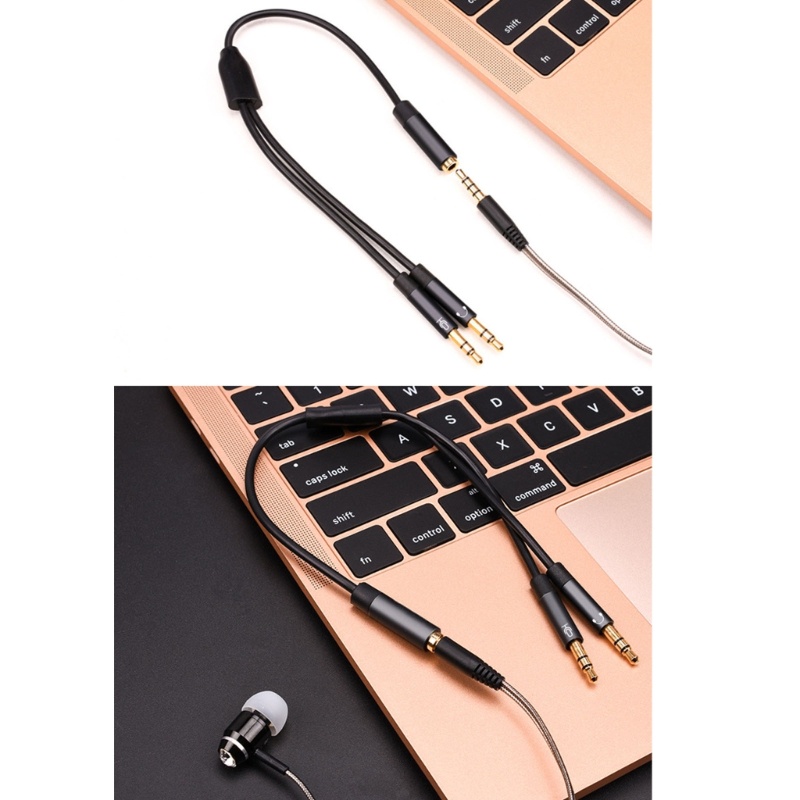 Vivi Headphone Female to 2 Male AUX Extension Wire Line 35mm Untuk Komputer Telepon