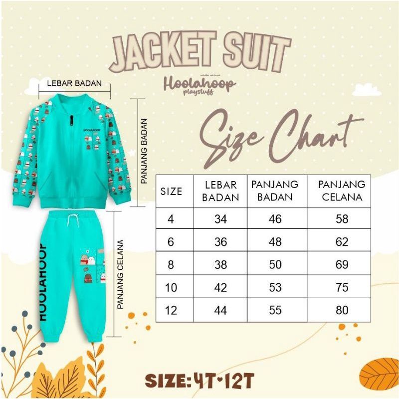 JACKET SUIT SERIES HOOLAHOOP PLAYSTUFF SIZE 3-13 TAHUN nablfashion