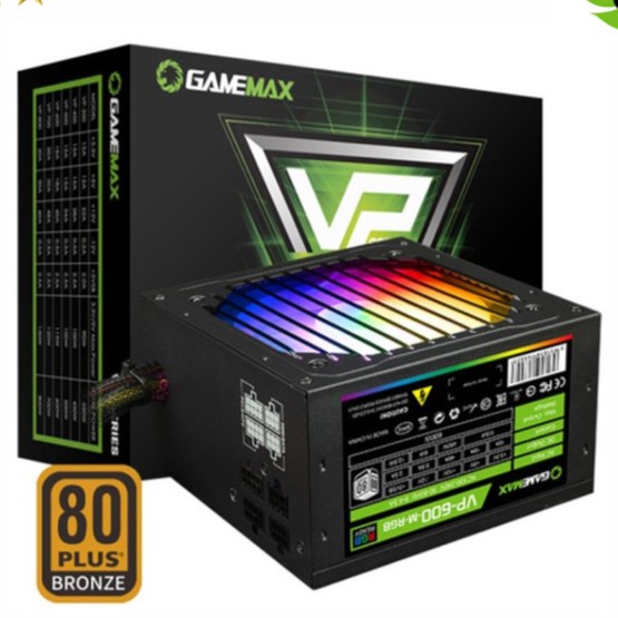 Power Supply GAMEMAX VP600 VP-600 RGB 600 Watt 80+ Modular