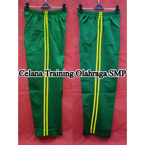 CelanaTraining Olahraga SMP Hijau List Kuning