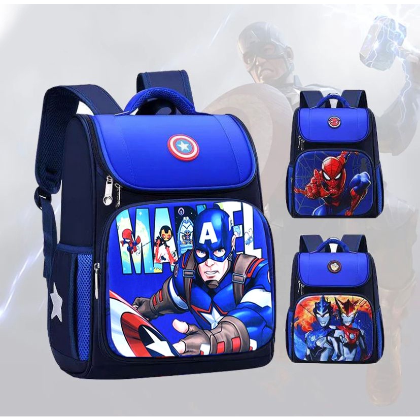 Tas Anak Laki-Laki Ransel Sekolah SD Karakter Avenger Import Tas Sekolah Cowok Ransel Anak Laki