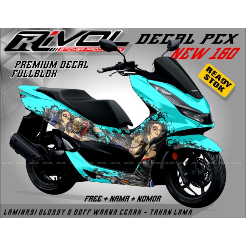 stiker variasi decal honda pcx 160 full body striping variasi decal motor pcx abs