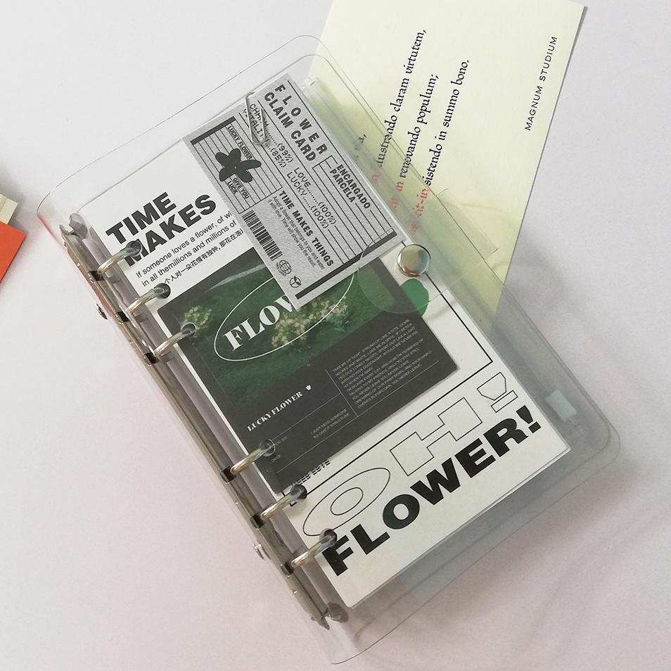 

[J-IXW ☎] [THE UNIVERSE] Buku Binder A6 6 Ring Transparan Binder Cover Notebook Binder Hologram - ST005-pasti dikirim