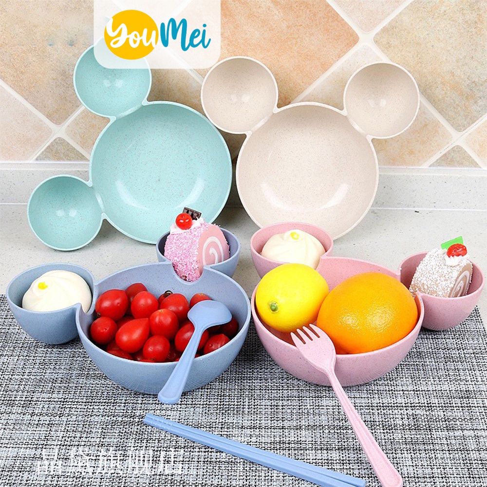 Mangkok Mickey 21 cm / Mangkok Makan Anak Karakter /  Mangkuk Makan Anak / Mangkok Makan Mickey / Mangkok Makan BPA Free - 1217