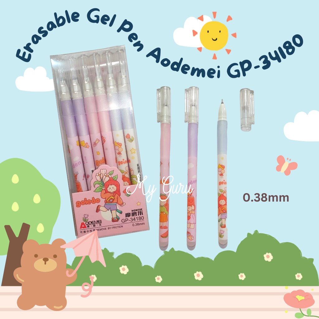 

[PCS] ERASABLE GEL PEN AODEMEI GP-34180 / GP-34186 / GP-34188 PULPEN BISA DIHAPUS