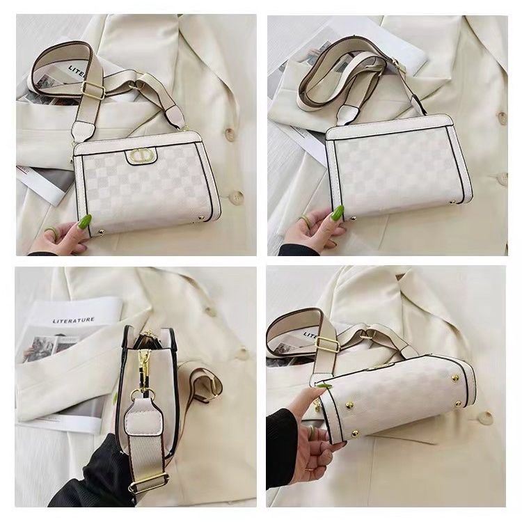 BJ65020 - BEIGE/BLACK/GREEN - TAS JINJING HANDBAG SLEMPANG KOTAK WANITA FASHION IMPORT MODIS ELEGAN TERMURAH TERLARIS TERBARU BAGSTORE JAKARTA TAS BATAM ZC5020