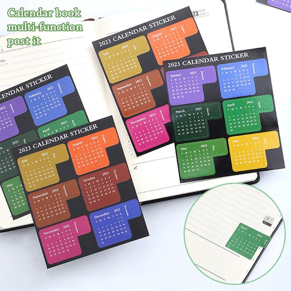 Stiker Label Kalender Nanas 5lembar New Creative Stationery Calendar Sticker