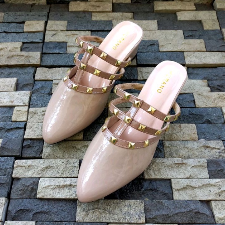 Murano Kevia Mocca Glossy Sepatu Big Size Jumbo 41-46