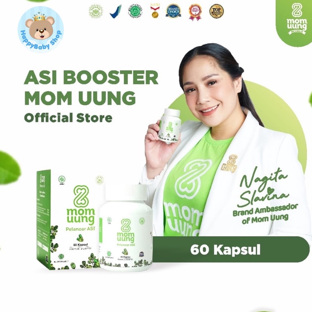 MOM UUNG ASI BOOSTER 30 &amp; 60 KAPSUL PELANCAR ASI HALAL BPOM NATURAL