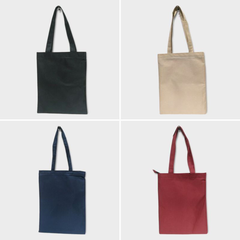 totebag polos bahan material dinir 27 x 36