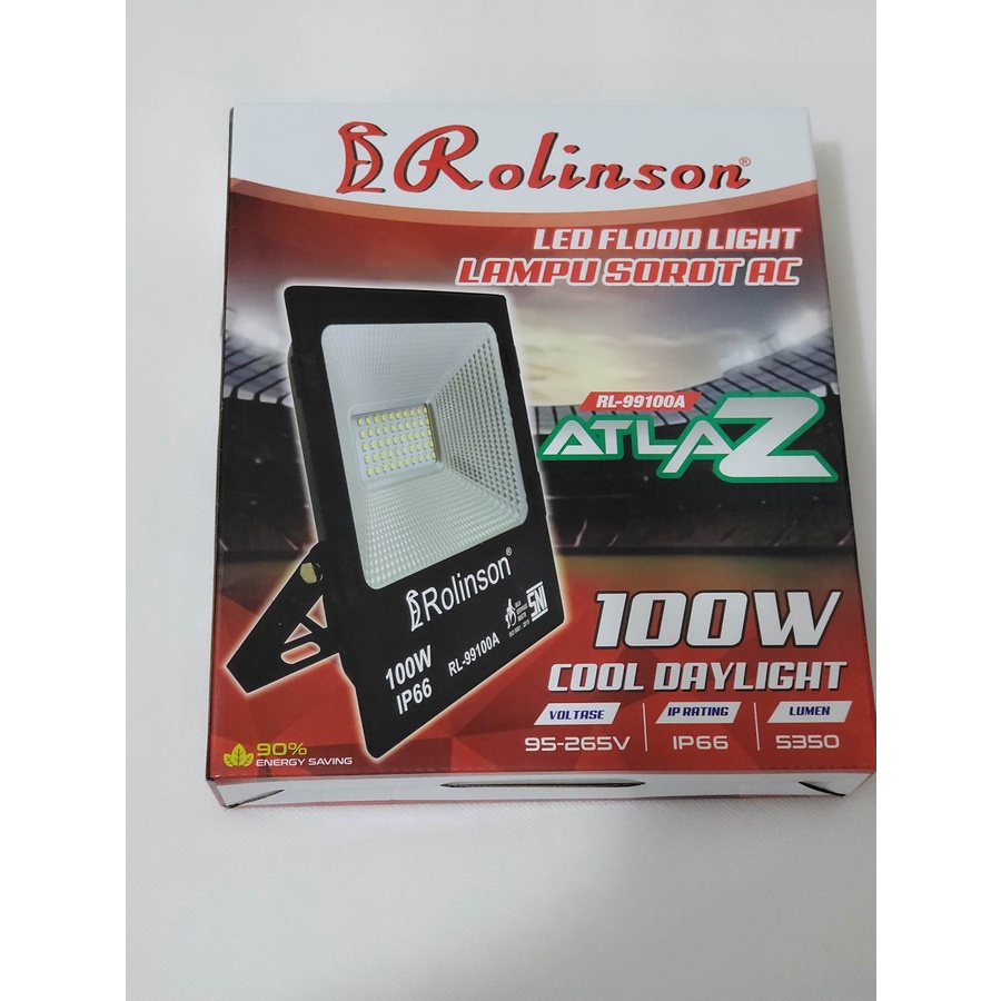 RL-99100A Lampu Sorot AC 100 Watt Rolinson atlaz IP66 Tembak flood led