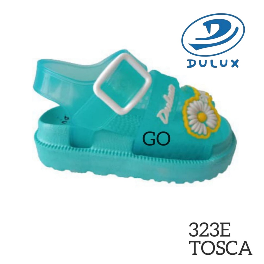 BB DULUX 323ED GN Sandal Ban 2 Flower Anak Perempuan Tali Belakang Anak Sandal Bayi Lucu