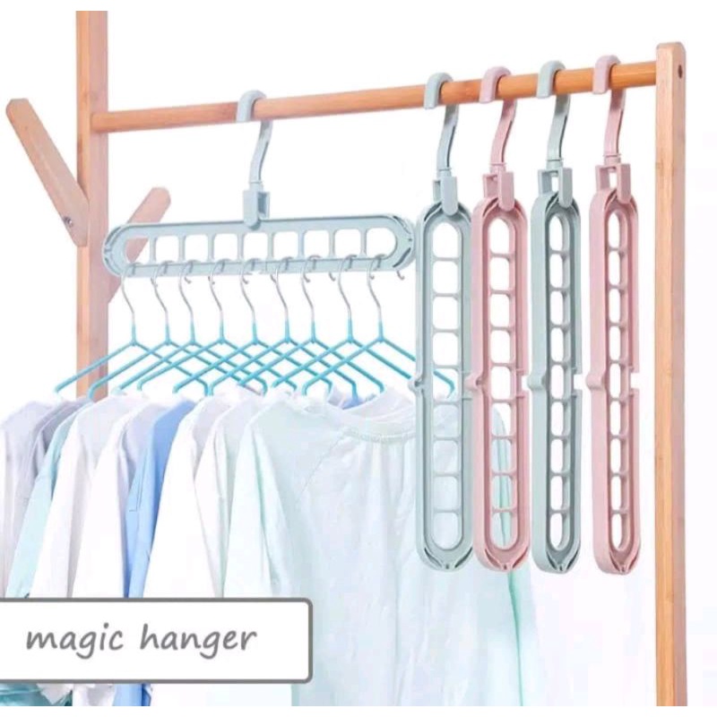 Magic Hanger Baju 9 Lubang /Hanger Pakaian /Gantungan Pakaian