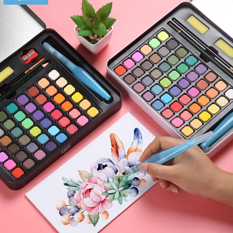 

Terlaku. 7QKOZ Kaikki 36/48 Watercolor Set - Set Alat Cat Air (termasuk kuas dan kertas gambar) 33 Diskon