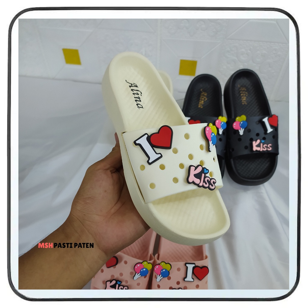 Alina Sandal Selop Jelly Anti Slip Tahan Air Wanita Dewasa Original