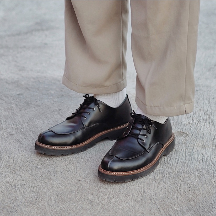 BIMASENA BLACK |ManNeedMe x GIANT FLAMES| Sepatu Pantofel Pria Oxford Formal / Kantor ORIGINAL