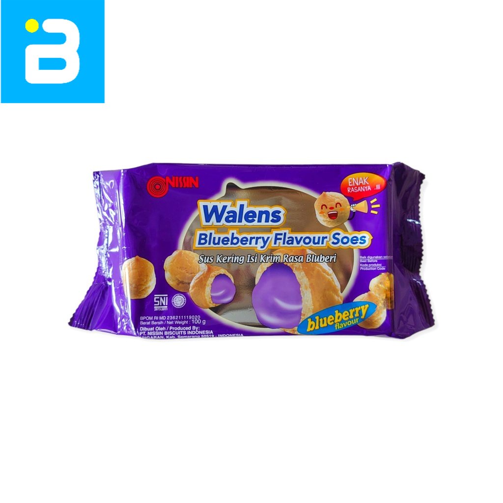 

Nissin Walens Blueberry Flavour Soes 100 G