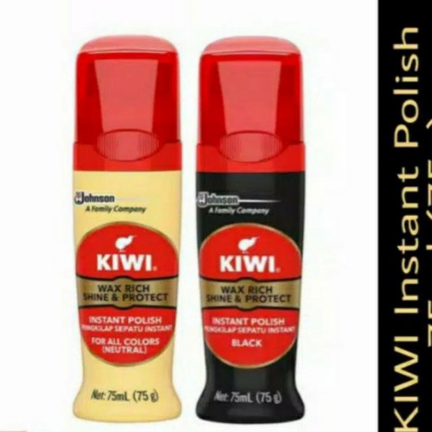 PROMO MURAH kiwi semir sepatu 75 ml neutral hitam coklat cair - netral