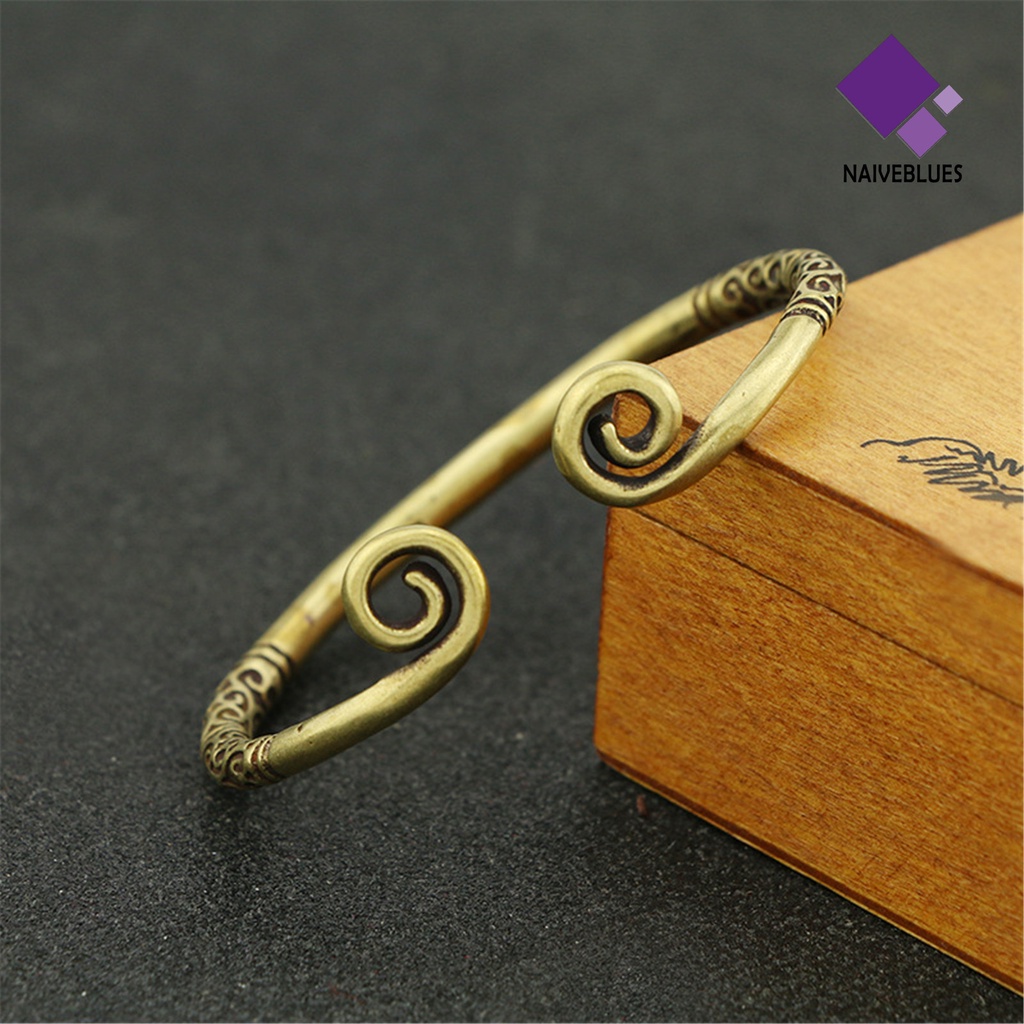 Gelang Bangle Adjustable Bahan Kuningan Untuk Pria Dan Wanita