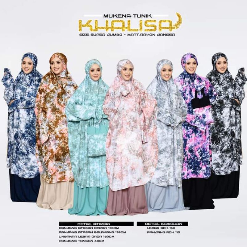 MUKENA TUNIK TIEDYE KHALISA (GESER GAMBAR)