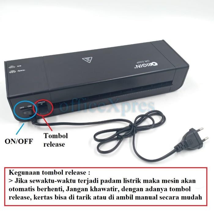 

Mesin Laminating A4 / Laminating F4 / Laminator Machine ID Card OR235P