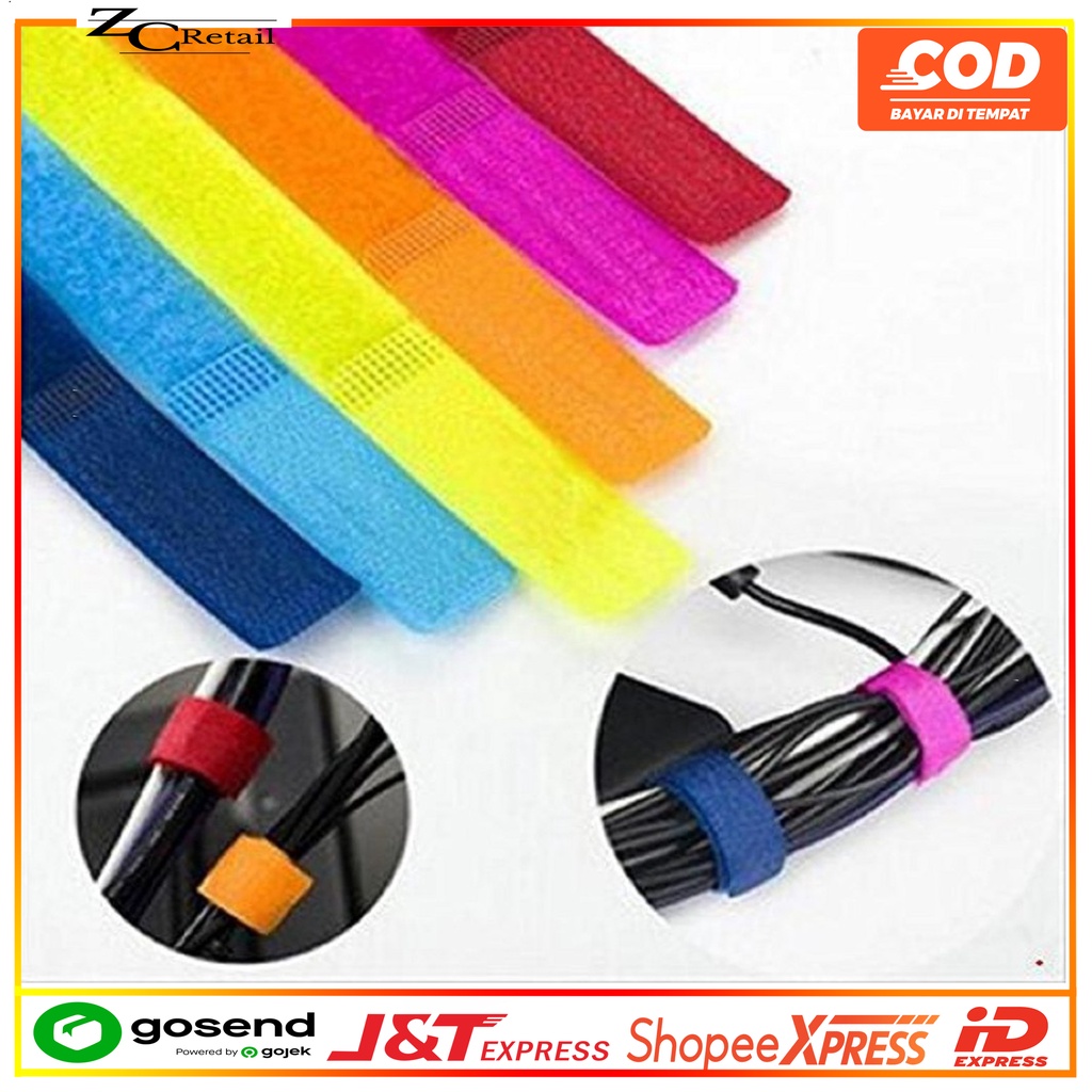 VELCRO STRAP BINDER CABLE KABEL TIES Pengikat perapi Kabel Pengulung Merapikan Kabel