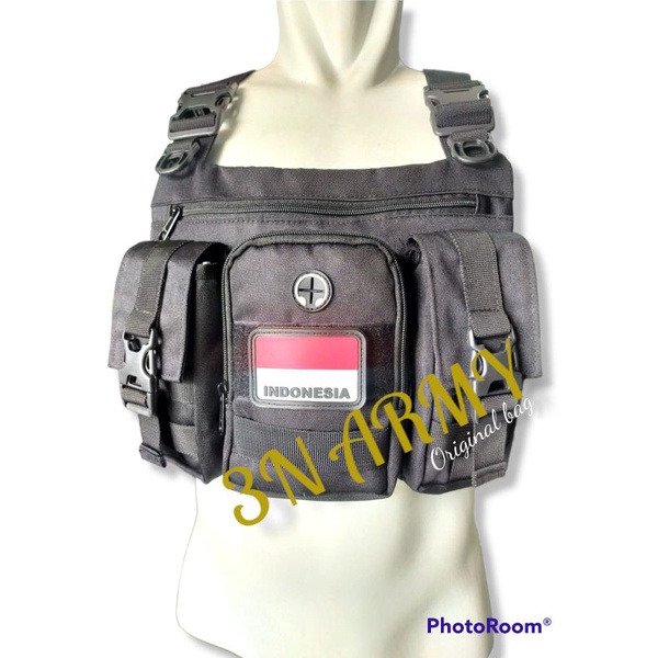 TAS DADA/CHEST BAG/ TNI POLRI/Rompi motor