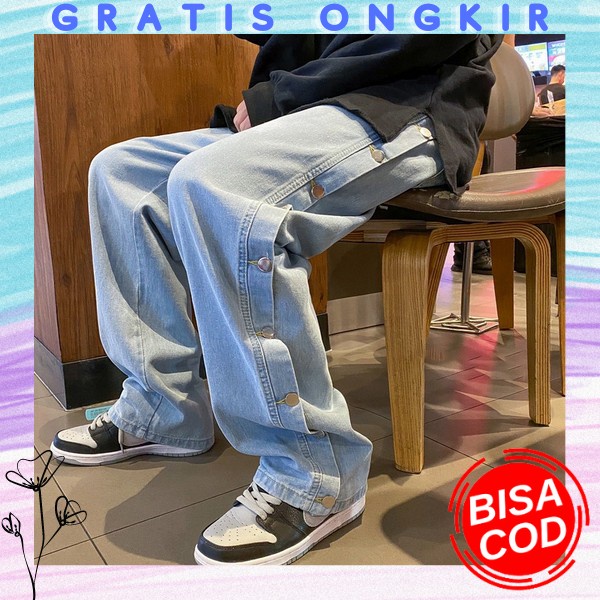 High Waist Loose Jeans Clana Jins Kulot Murah Berkualitas Celna Import Premium Wanita Jens Wanita Ju