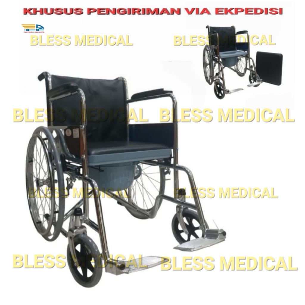 Kursi Roda 2in1 CoreMedix with Commode BAB Wheelchair Reclining 2 in 1