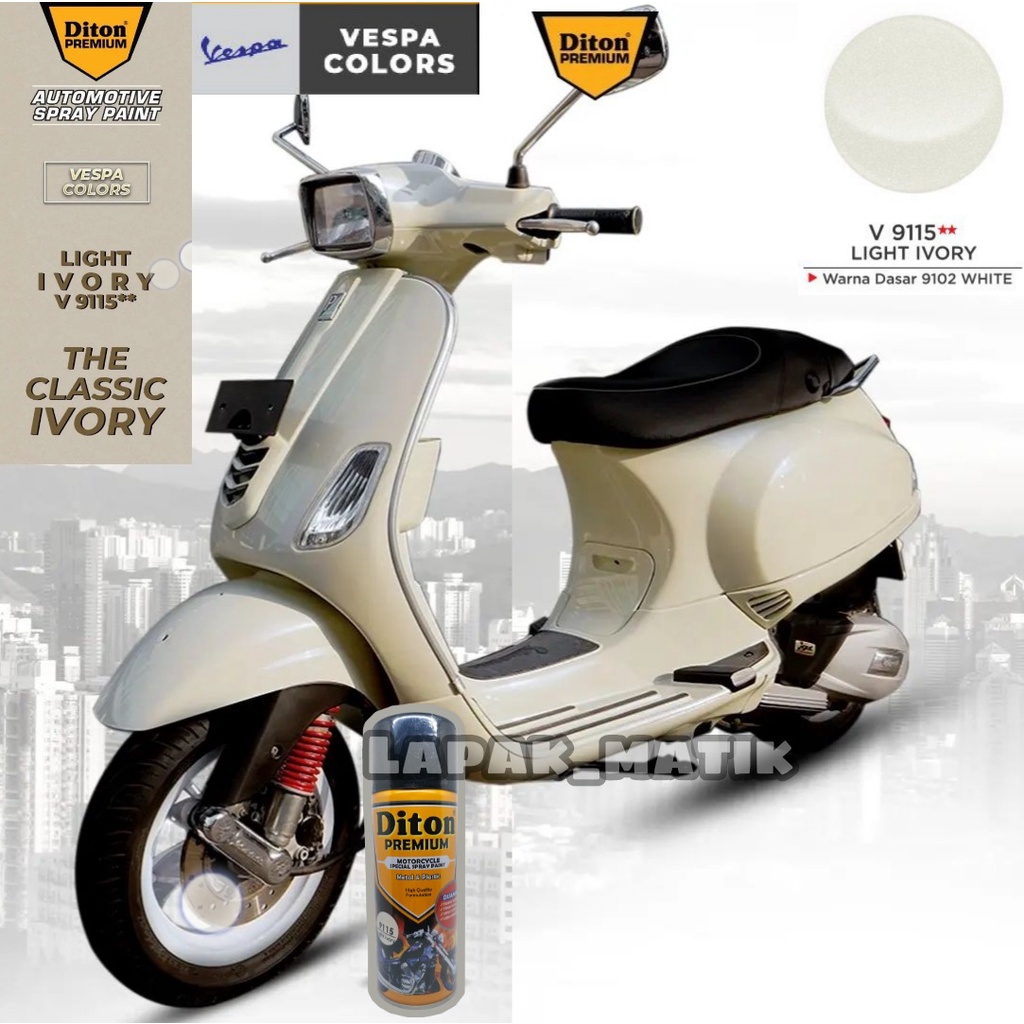 Pilok DITON PREMIUM PUTIH VESPA LIGHT IVORY V9115 400mL