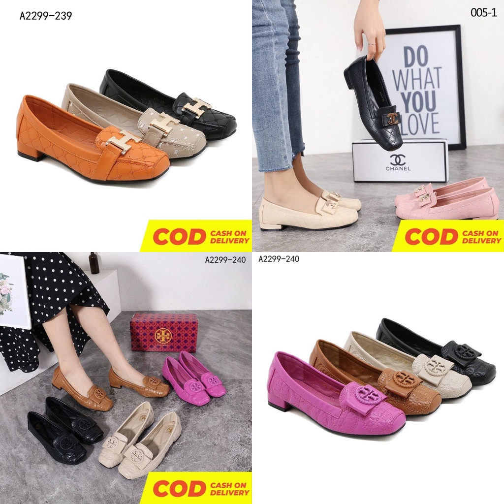 [KIRIM H+2] BS SEPATU MOCASSIN WANITA #A2299-240 #A2299-239 #005-1 FREE BOX LEATHER TEPLEK