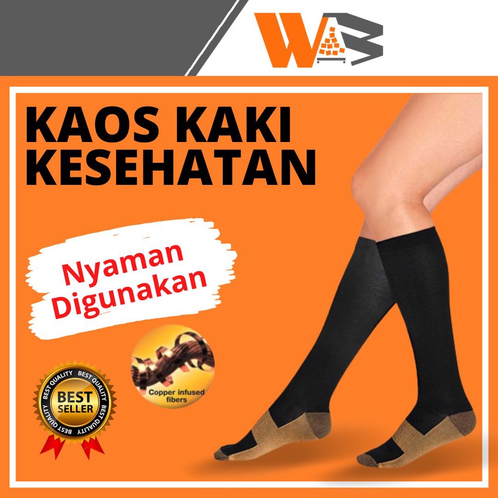 COD Kaos Kaki Wanita Pria Panjang Anti Bau Kaos Kaki Kesehatan Varises Compression Sock Kompresi Untuk Terapi Kaki Bengkak H08