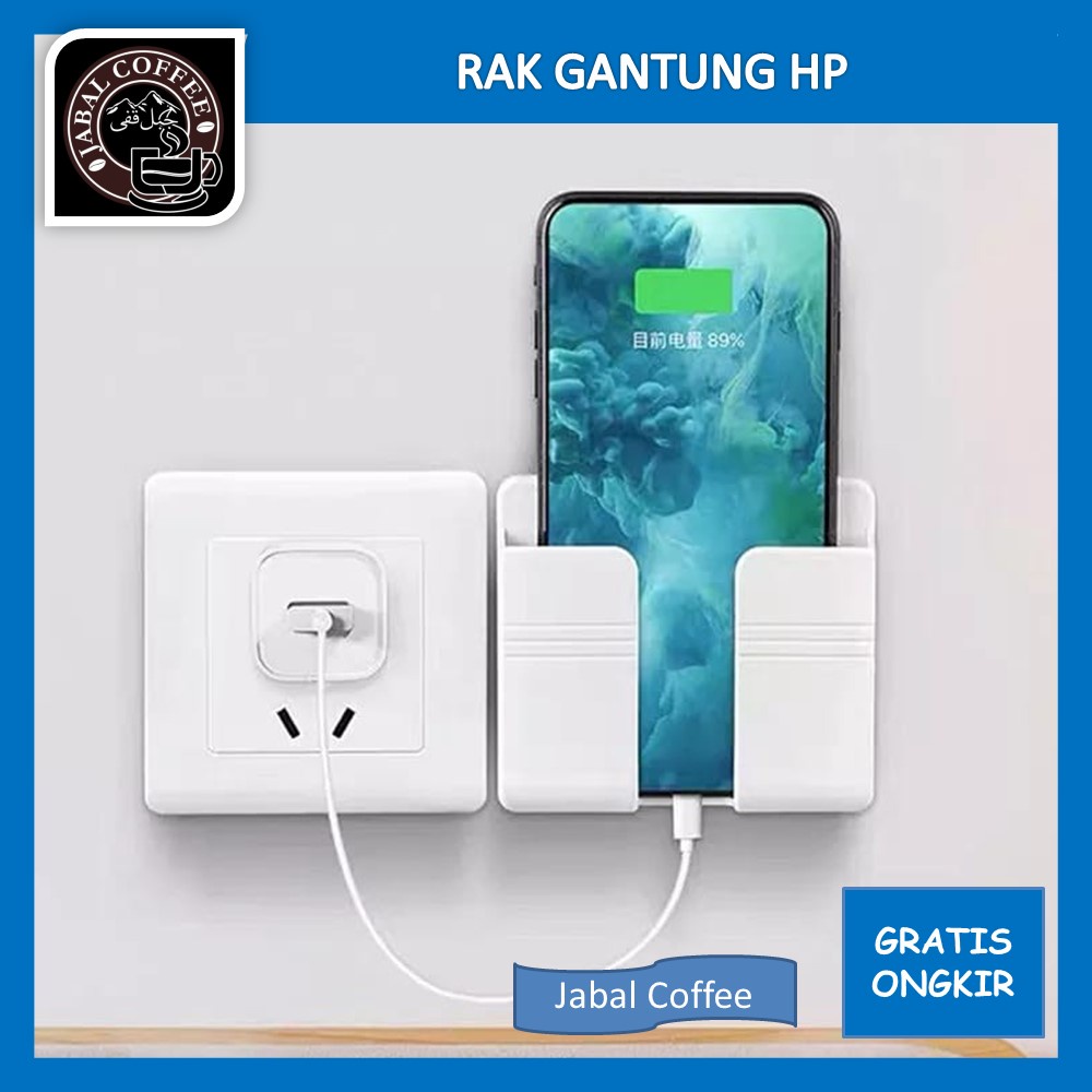 Holder Phone Cas Tempel Dinding / Rak Gantung HP Charger Remote TV AC Tempel / Hook Handphone