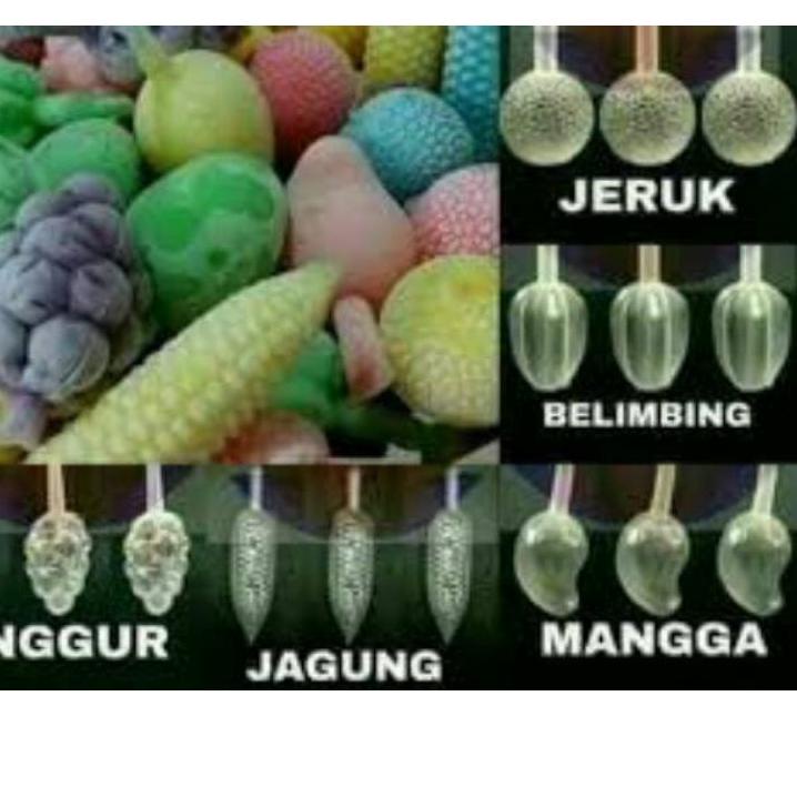 

CODEI3u8T--plastik es karakter model /bentuk buah isi 100 campur