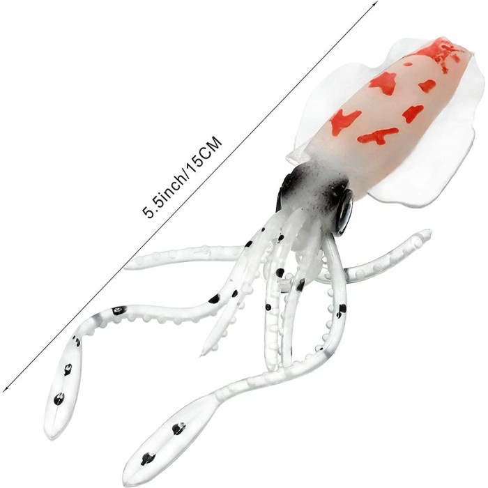 Umpan Tiruan Cumi Kail Pancing Karet Soft Lure Squid Fishing Umpan