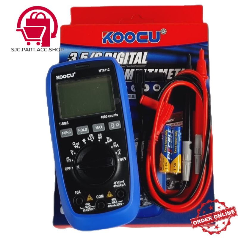 MULTITESTER DIGITAL AVOMETER 4000 COUNTS MULTIMETER KOCCU MT-8112