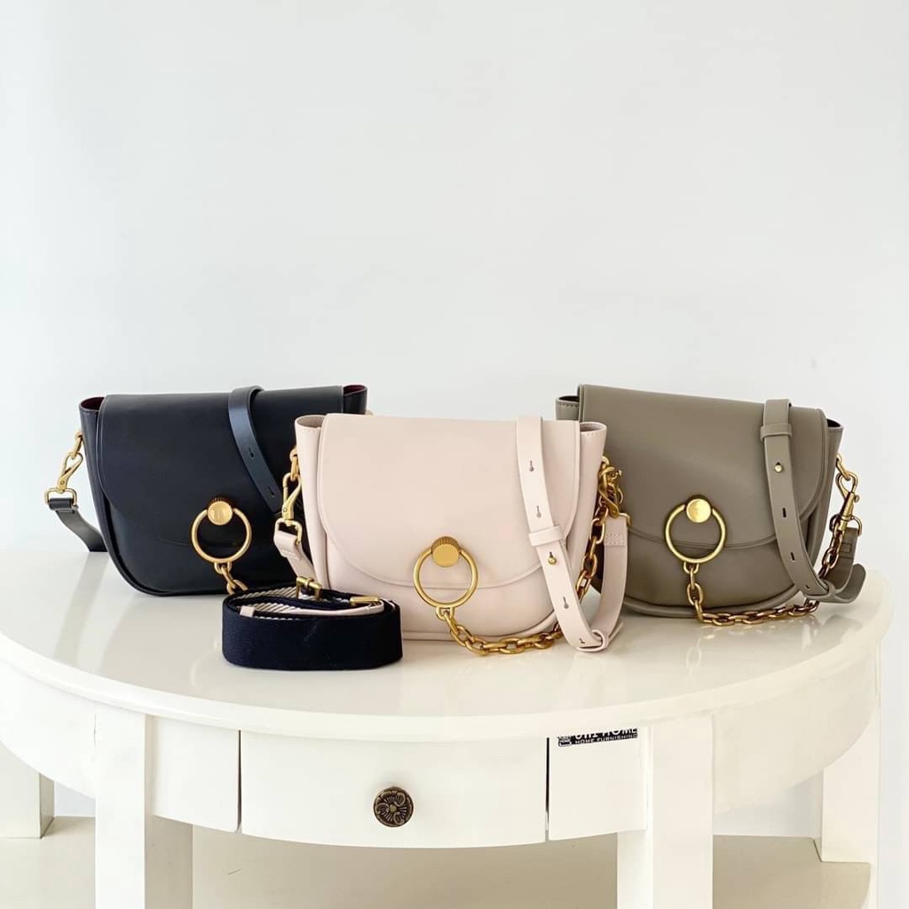 CNK Chunky Chain Link Saddle Bag Fashion Import (C1251)
